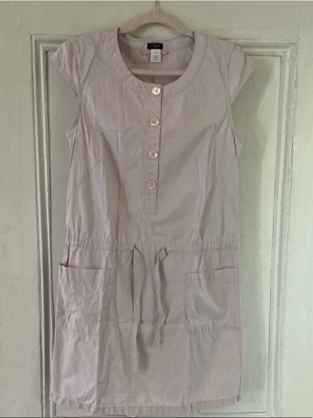 J. Crew Lilac Cotton Drawstring Dress